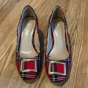 Crown & Ivy Plaid Heels